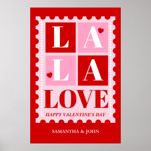 La La Love Valentine’s Day Wall Art – Printable Poster (Vorne)