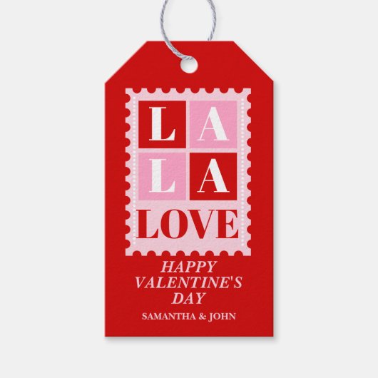 La La Love Valentinstag-Geschenkanhänger Geschenkanhänger (Vorderseite)