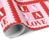 La La Love Valentinstag Geschenkpapier (Rolleneckpunkt)