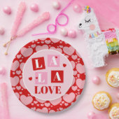 La La Love Valentinstag Pappteller (Party)