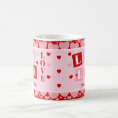 La La Love Valentinstag Personalisierter Becher Kaffeetasse (Mittel)