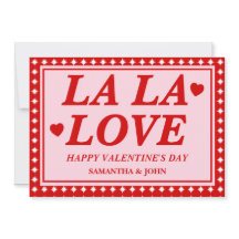 La La Love Valentinstag Romantische Karte