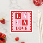 La La Love Valentinstag Serviette (Beispiel)