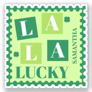 La La Lucky St. Patrick’s Day Benutzerdefinierter  Aufkleber