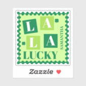 La La Lucky St. Patrick’s Day Custom Name Aufkleber (Blatt)