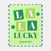 La La Lucky St. Patrick’s Day Fleecedecke (Vorderseite)