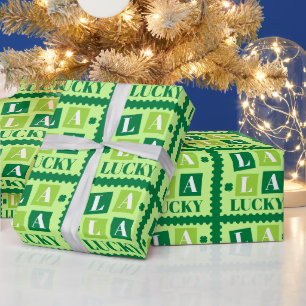 La La Lucky St. Patrick’s Day Geschenkpapier
