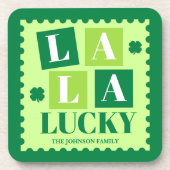 La La Lucky St. Patrick’s Day Getränkeuntersetzer (Vorderseite)