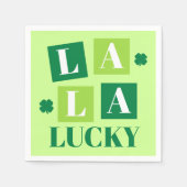 La La Lucky St. Patrick’s Day Green Serviette (Vorderseite)