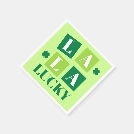 La La Lucky St. Patrick’s Day Green Serviette (Ecke)