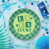 La La Lucky St. Patrick’s Day Grün Pappteller (Party)