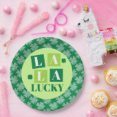 La La Lucky St. Patrick’s Day Grün Pappteller (Party)