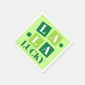 La La Lucky St. Patrick’s Day Grün Serviette (Ecke)