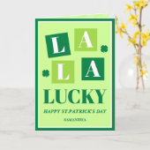 La La Lucky St. Patrick’s Day Karte (Gelbe Blume)