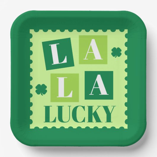 La La Lucky St. Patrick’s Day Pappteller (Vorderseite)