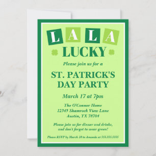 La La Lucky St. Patrick’s Day Party Digital Einladung