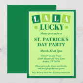 La La Lucky St. Patrick’s Day Party Einladung (Vorne/Hinten)