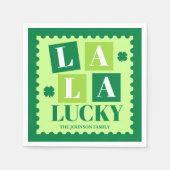 La La Lucky St. Patrick’s Day Party Serviette (Vorderseite)