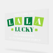 La La Lucky St. Patrick’s Day Party Welcome Acrylschild (Winkel)
