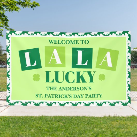 La La Lucky St. Patrick’s Day Party Welcome Banner (Außenbereich)