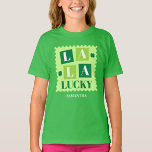 La La Lucky St. Patrick’s Day Personalisierte Kind T-Shirt