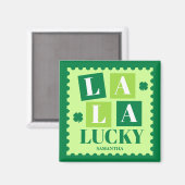 La La Lucky St. Patrick’s Day Personalized  Magnet (Vorderseite/Rückseite)