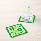 La La Lucky St. Patrick’s Day Rechteckiger Pappuntersetzer (Vor Ort)