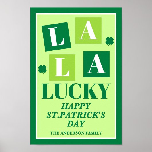La La Lucky St. Patrick’s Day Wall Art Print Poster (Vorne)