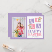 La La Oster-Hase Foto-Grußkarte Karte (Vorderseite/Rückseite Beispiel)