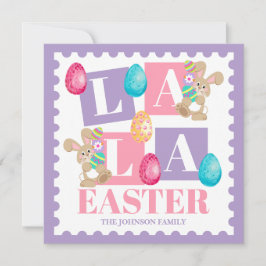 La La Oster-Hase Pastell  Feiertagskarte