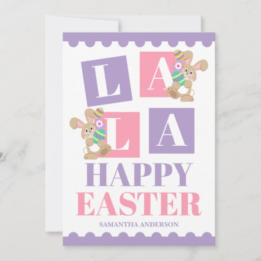 La La Osterhase Feiertagskarte (Vorderseite)