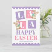 La La Osterhase Feiertagskarte (Stehend Vorderseite)