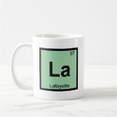 La - Lafayette Indiana Chemistry Periodic Table Kaffeetasse (Links)