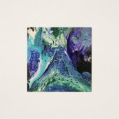 La Laguna #1 Gemälde in blau, aquamarin, Visitenka (Vorderseite)