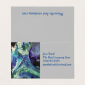 La Laguna #1 Gemälde in blau, aquamarin Visitenkarten (Außenseite Aufgefaltet)