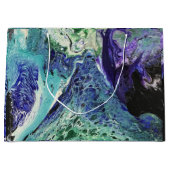 La Laguna #1 Gemälde in blau, aquamarin, weiß Große Geschenktüte (Vorderseite)