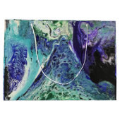 La Laguna #1 Gemälde in blau, aquamarin, weiß Große Geschenktüte (Rückseite)