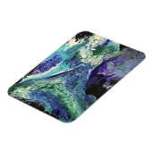 La Laguna #1 Gemälde in blau, aquamarin, weiß Magnet (Linke Seite)