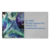 La Laguna #1 Gemälde in blauer, aquamariner Visite Magnetische Visitenkarte (Vorderseite)