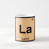 La - Lamb Chemistry Periodic Table Symbol Kaffeetasse (Mittel)