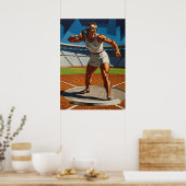 LA LANCEUSE DE POIDS (Der Shot Putter) Poster (Küche)
