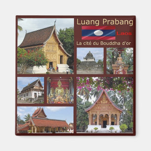 LA - Laos - Luang Prabang - Mosaik - Collage Magnet