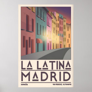 La Latina Madrid Wandkunst im Stil vintage Poster