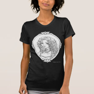 La Le Portrait De Vampiresse Skizze-gotisches T-Shirt