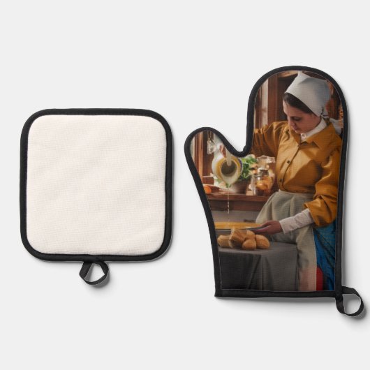la lechera de santomera ofenhandschuh & Topflappen-Set (Vorderseite)