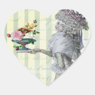 La Lettre D’amour Herz-Aufkleber