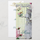 La Lettre D'amour Menu Menükarte (Vorne/Hinten)