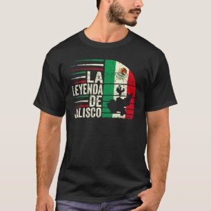La Leyenda De Jalisco Karte Mexikanische Flagge Vi T-Shirt