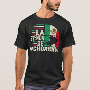 La Leyenda De Michoacan Karte Mexikanische Flagge T-Shirt