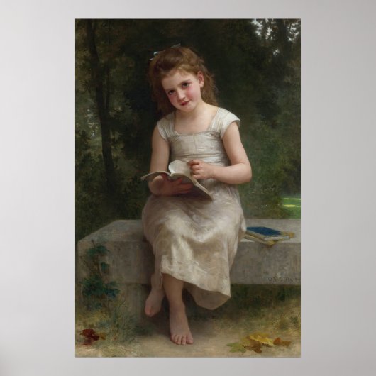 La Liseuse von William-Adolphe Bouguereau Poster (Vorne)